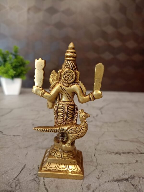 Buy Brass Karthikeya Idol at Wholesale Price 4" Kumbakonam,India - Image 4