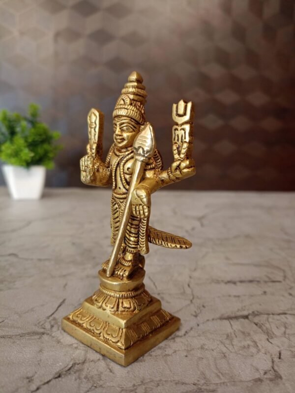 Buy Brass Karthikeya Idol at Wholesale Price 4" Kumbakonam,India - Image 3