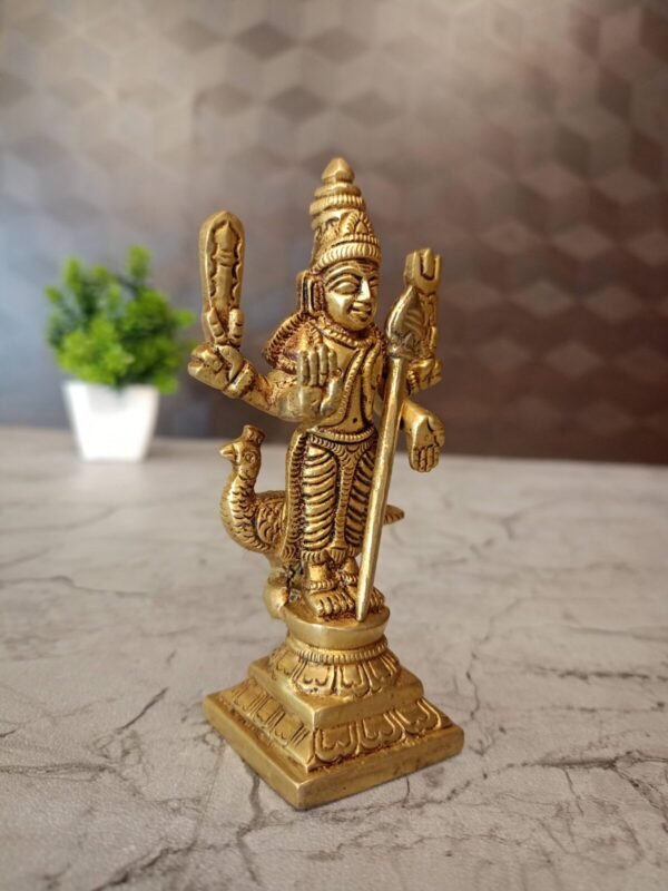 Buy Brass Karthikeya Idol at Wholesale Price 4" Kumbakonam,India - Image 2