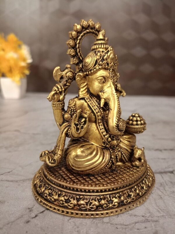 Buy Brass Fine art Vinayakar Idol at wholesale Price 4" Bangalore, India - Image 2