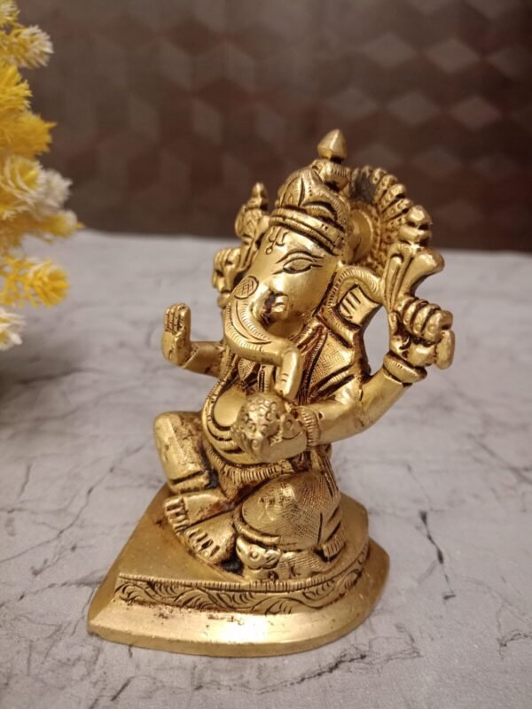 Buy Brass Ganapathy idol Manufacturer Price 4" Kumbakonam , India - Image 3