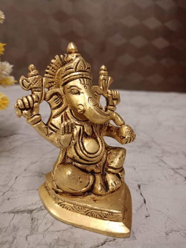 Buy Brass Ganapathy idol Manufacturer Price 4" Kumbakonam , India - Image 2