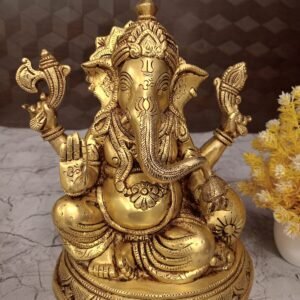 Brass Ganesha on Sofa Idol at Manufacturer