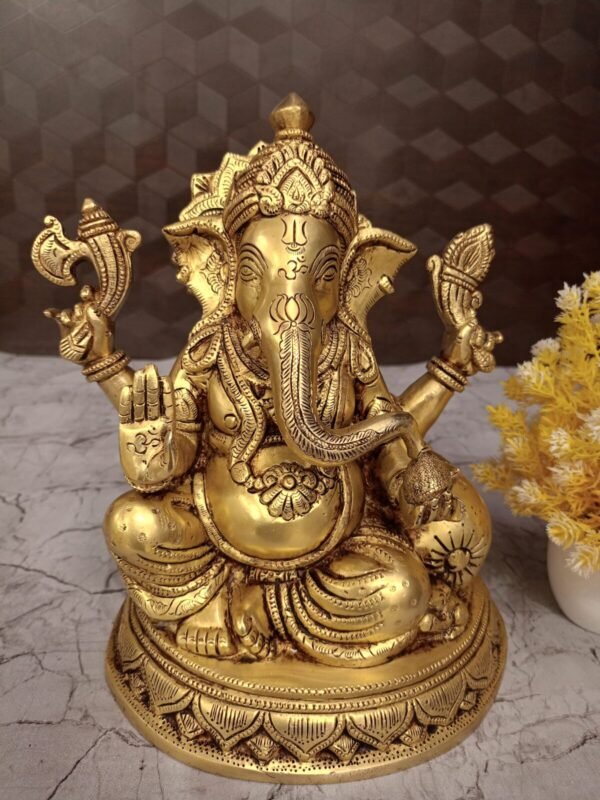 Brass Ganesha on Sofa Idol at Manufacturer