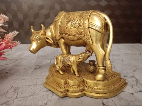 Buy Brass Gomatha Idol at Wholesale Price 7" Aligarh,India - Image 2