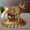 Buy Brass Gomatha with Krishna and Peacock at wholesale market 4" Madurai, India - Image 2