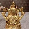 Buy Brass Maha Ganapathy on Lotus at Wholesale Dealer 5" Chennai, India - Image 4