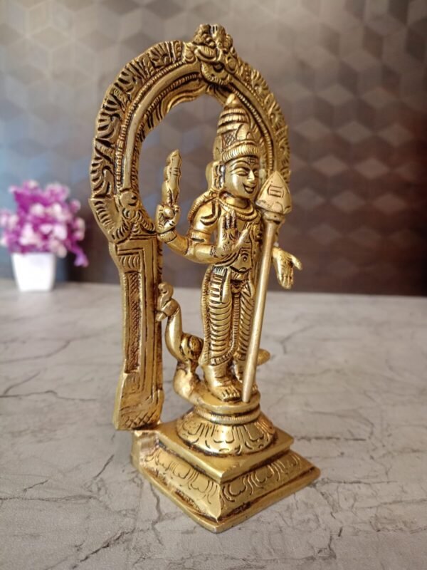 Buy Brass Murugan with Arch at Wholesale dealer Bangalore 7.5", India - Image 2