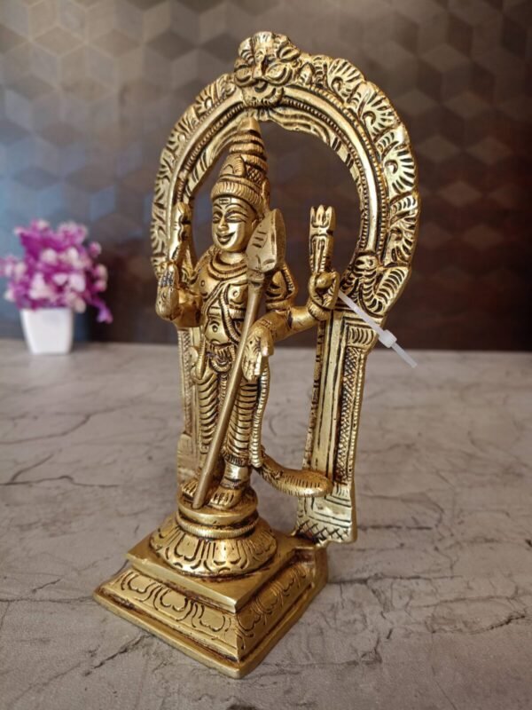 Buy Brass Murugan with Arch at Wholesale dealer Bangalore 7.5", India - Image 3