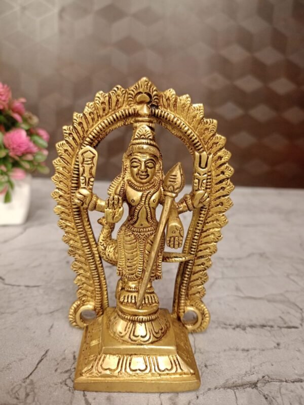 Brass Murugan with Thiruvachi at Wholesale Price