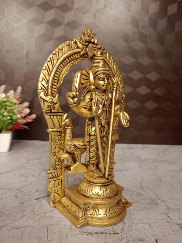 Buy Brass Thiruchendur Murugan Idol 10" at Wholesale Price - Image 2