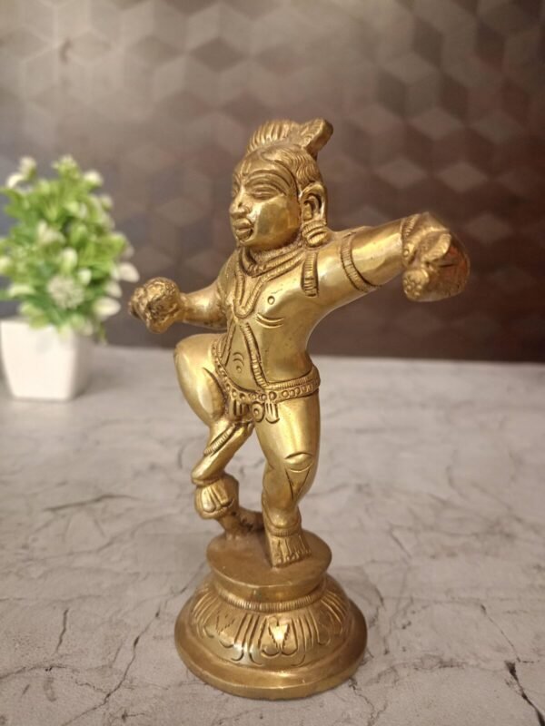 Buy Brass Dancing Krishna at best Wholesale Price Coimbatore Tamil Nadu India 100% Pure Brass - Image 3