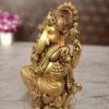 Buy Brass Fine art Ganesha on lotus Base at Manufacturer Chennai,India - Image 3