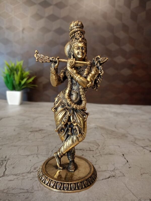 Brass Fine art Krishna Idol manufacturer