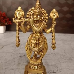 Brass Krishna with Flute at Wholesale dealer