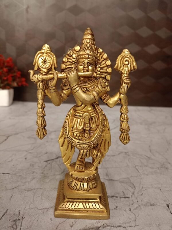 Brass Krishna with Flute at Wholesale dealer