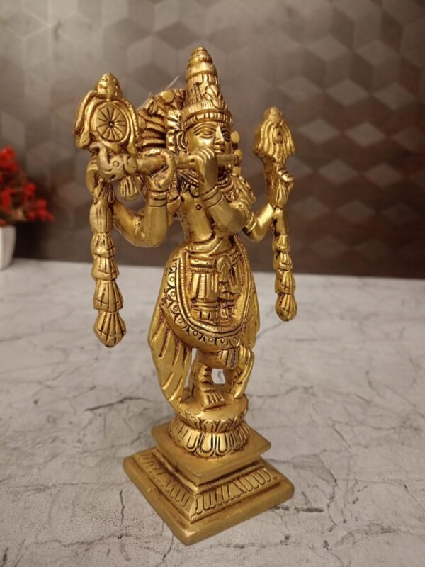 Buy Brass Krishna with Flute at Wholesale dealer 7" Jaipur Rajasthan - Image 3