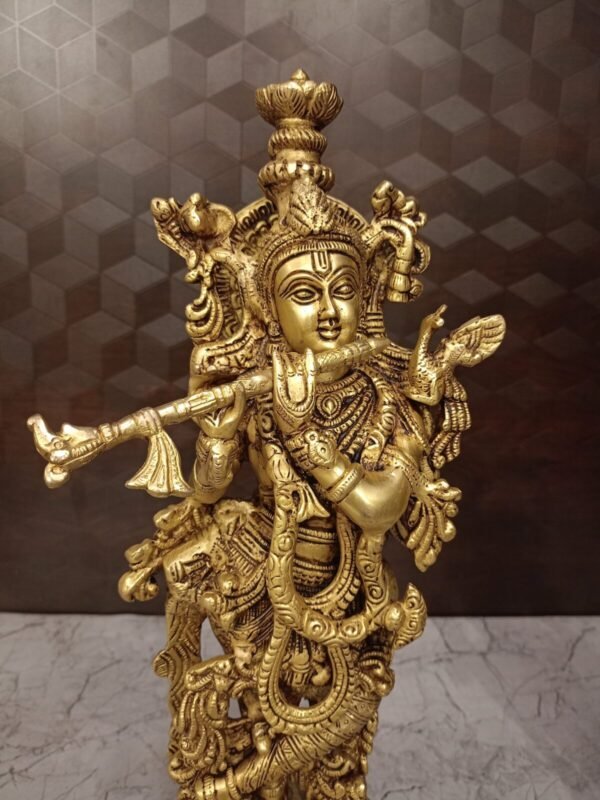 Buy Brass Radha Krishna Idol Manufacturer Aligarh Uttar Pradesh India 100% Pure Brass Idol - Image 4