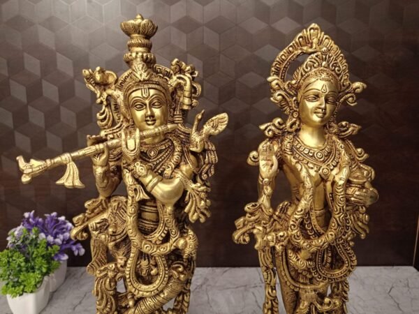 Buy Brass Radha Krishna Idol Manufacturer Aligarh Uttar Pradesh India 100% Pure Brass Idol - Image 7