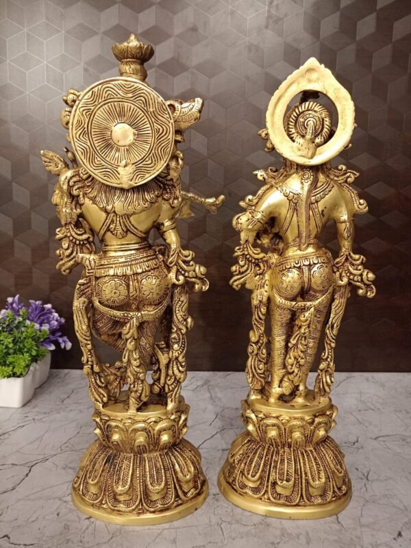 Buy Brass Radha Krishna Idol Manufacturer Aligarh Uttar Pradesh India 100% Pure Brass Idol - Image 6