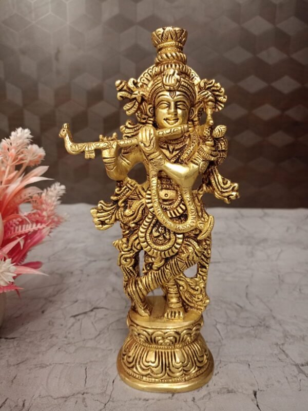 Brass Superfine Finish Lord Krishna at Wholesale Dealer