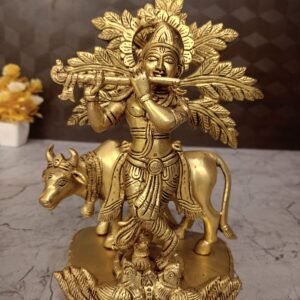 Brass Tree Cow Krishna Idol Manufacturer