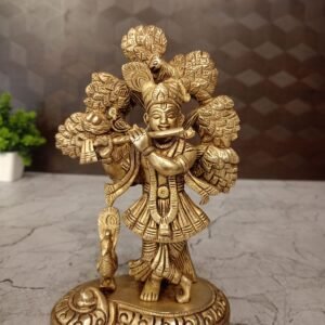 Brass Tree Krishna idol at Manufacturer 