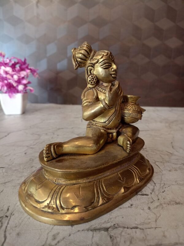 Buy Brass Vennai Krishna idol Wholesale Dealer Bangalore Karnataka ,India 100% Pure Brass Idols - Image 2