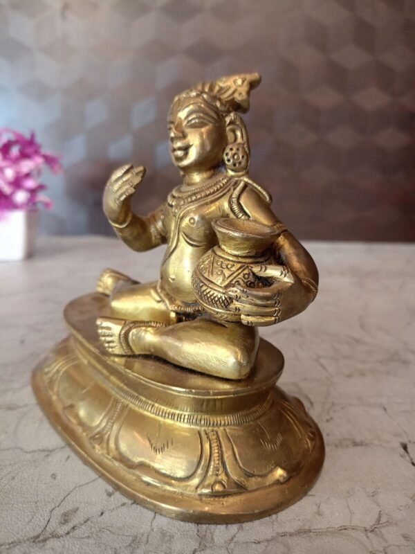 Buy Brass Vennai Krishna idol Wholesale Dealer Bangalore Karnataka ,India 100% Pure Brass Idols - Image 3