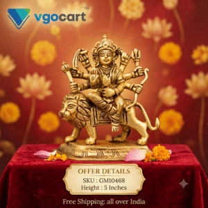 Brass Durga Amman Face Wall Mount Idol
