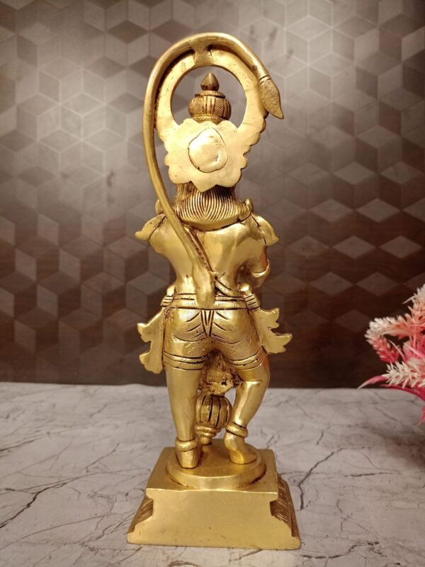 Buy Standing Brass Hanuman at Wholesale Market Jaipur, India | Antique brass idol manufacturers in tamilnadu | 100% Pure brass Idols - Image 2