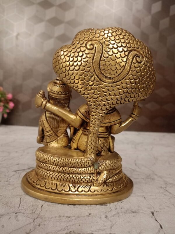 Buy Brass Lakshmi Narayan on Shesha Naga Manufacturer Price Jaipur,India|100% Pure Brass Idols - Image 4