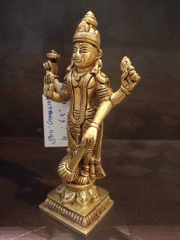 Buy Brass Lord Vishnu Idol at Wholesale supplier Bangalore,India | 100% Pure Brass Idols - Image 2