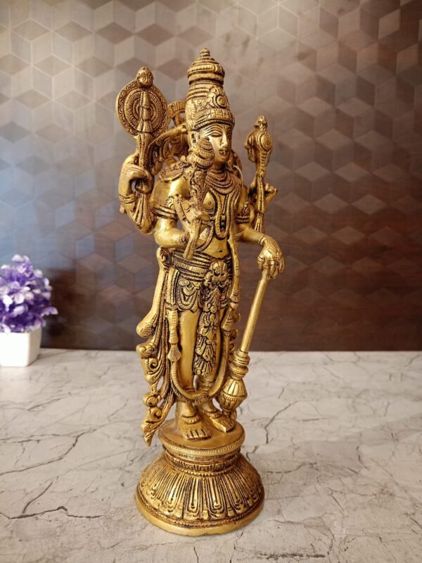 Buy Brass Lord Vishnu Manufcturer Price Aligarh India |100% Pure Brass Idols - Image 2