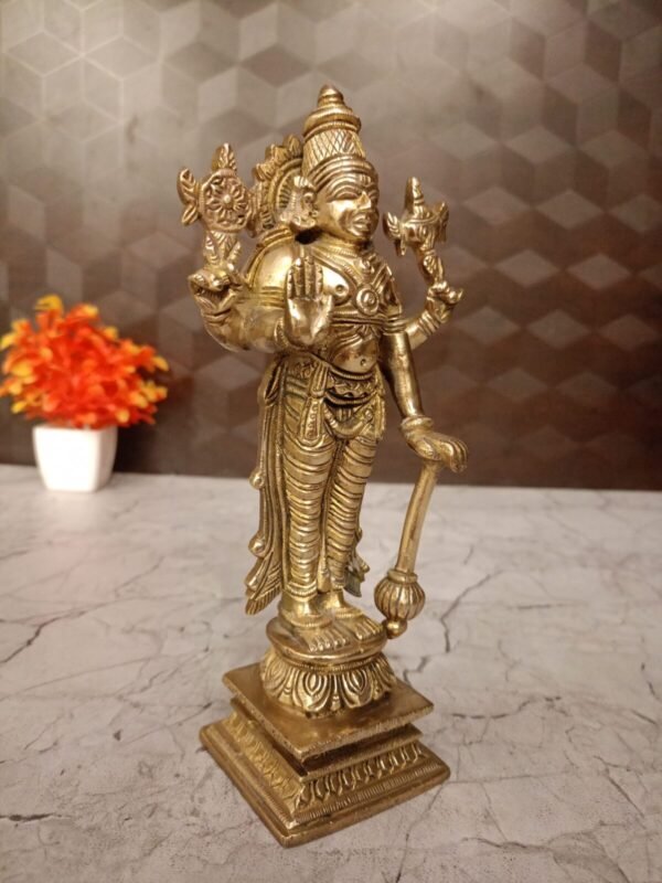 Buy Brass Maha Vishnu Idol Wholsaler Bangalore Karnataka,India|100% Pure Brass Idols - Image 2