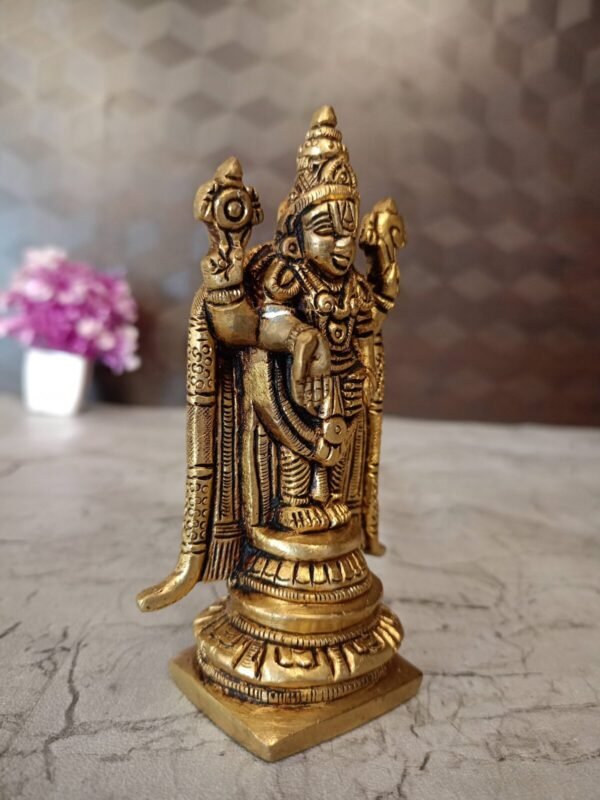 Buy Brass Perumal Statue online at Wholesale Dealer Bangalore, Karnataka India 100% Pure Brass Idols - Image 4