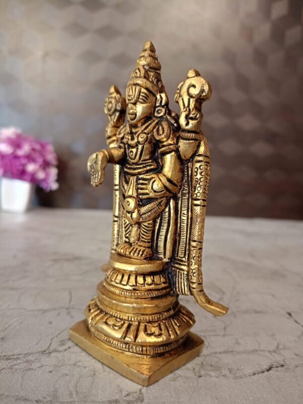 Buy Brass Perumal Statue online at Wholesale Dealer Bangalore, Karnataka India 100% Pure Brass Idols - Image 3