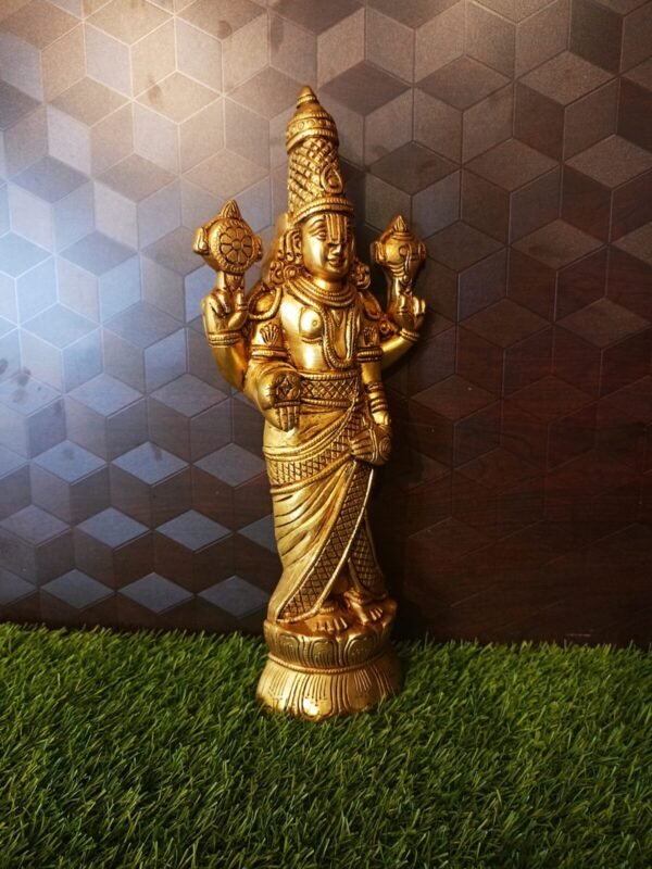 Buy Brass Perumal Wall Mount at Wholesale Price Coimbatore Tamil Nadu India 100% Pure Brass Idols - Image 4