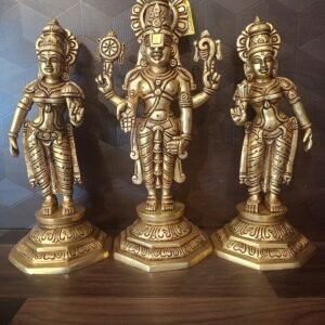 Brass Perumal with Sridevi and Bhudevi at Wholesale Dealer