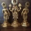 Buy Brass Perumal with Sridevi and Bhudevi at Wholesale Dealer Madurai Tamil Nadu | 100% Pure Brass Idols - Image 3