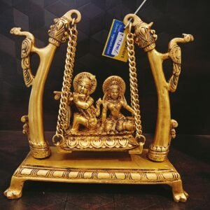 Brass Radha Krishna on Jhula at Wholesale Price