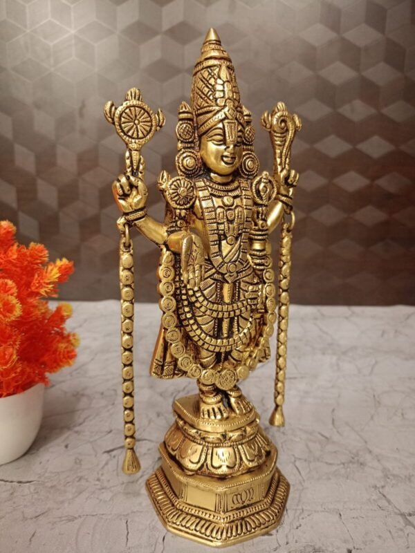 Buy Brass Venkateswara Idol at Wholesale dealer Swamimalai India |100% Pure Brass Idols at Best Price - Image 3