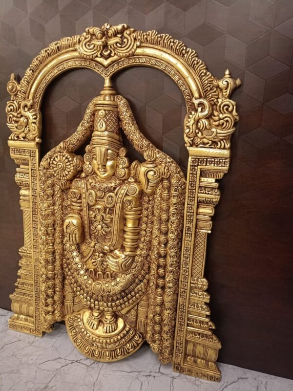 Buy Brass Venkateswara Idol Wall Mount Wholesale Dealer Jaipur India 100% Pure Brass Idols at Best Price - Image 3