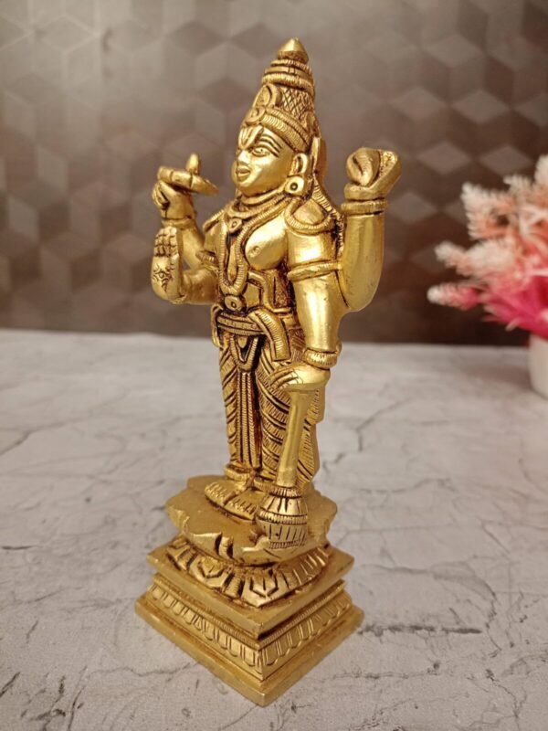 Buy Brass Vishnu Idol at Wholesale Price Coimbatore India | 100% Pure Brass Idols - Image 2