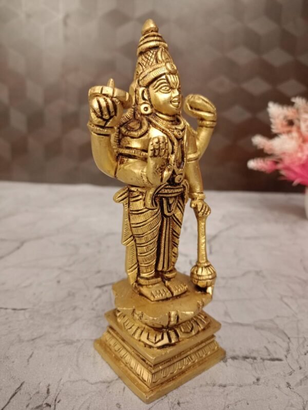 Buy Brass Vishnu Idol at Wholesale Price Coimbatore India | 100% Pure Brass Idols - Image 3