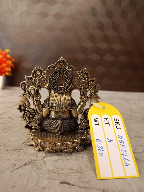 Buy Brass Fine Art Ganesha with Thiruvachi at Wholesale dealer Madurai, India | 100% Pure Brass Idols Manufacturer - Image 4
