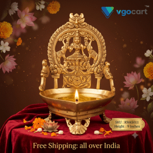Brass Gajalakshmi Diya