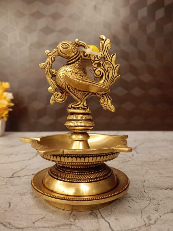 Brass Annam Five Face Diya at Wholesale Market Jaipur