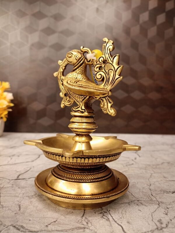 Buy Brass Annam Five Face Diya at Wholesale Market Jaipur,India | 100% Pure Brass Idols Suppliers - Image 2