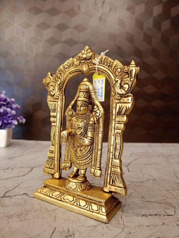 Buy Brass Balaji with Thiruvachi idol at wholesale Price Madurai, India | 100% Pure Brass Idols Manuafacturer - Image 3